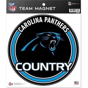 NFL Carolina Panthers Team Magnet heavy Gauge Magnetic Vinyl - 8 in Magnet